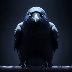 blue bird on a black