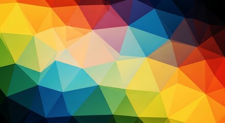 Fototapeta premium Vibrant Geometric Mosaic A Colorful Abstract Background with Interlocking Polygonal Shapes for Modern Design