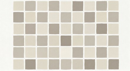 Neutral Tones Square Tile Pattern Minimalist Decorative Design for Backgrounds
