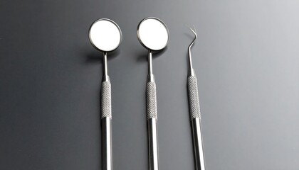 Dental tools on dark background