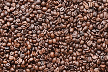 Close up of coffee beans for background          