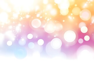 Obraz premium bokeh light vector effect, circular light dots in soft gradient overlaying white background 