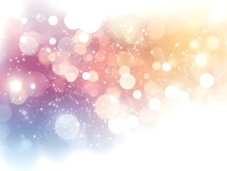 Obraz premium bokeh light vector effect, circular light dots in soft gradient overlaying white background 