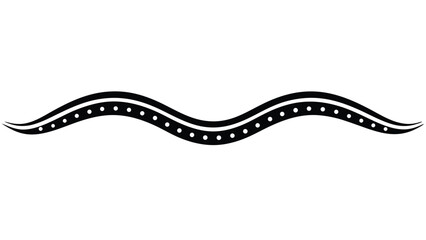 Naklejka premium Simple Wavy Decorative Divider Line with Subtle Variations Vector Graphic