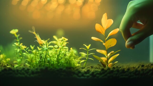 Aquarium Care, Hand Feeding Fish and Caring for Plants