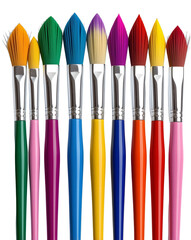 Fototapeta premium Brushes and paints isolated art tools set