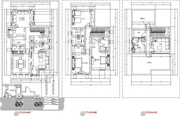 vector sketch illustration silhouette design site plan layout villa townhouse modern minimalist with interior furniture 