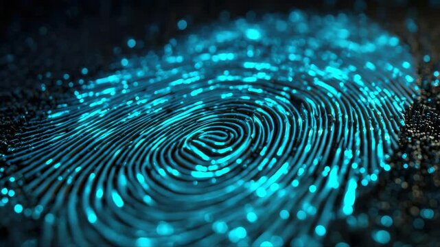 An animated fingerprint.