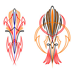 pinstripe freehand drawing for hotrod custom decal painting retro classic custom culture designs 