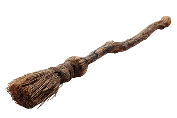 Rustic Wooden Broom Isolated