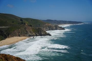cliffs of coastline Pacific Highway in California