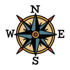 PNG Vintage nautical compass illustration.