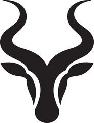 Naklejka premium Abstract Bull Head Silhouette