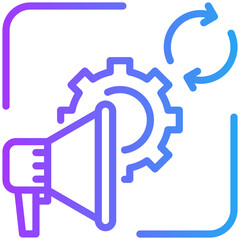 Marketing automation icon for business risk, website, application, printing, document, poster design, etc