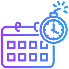 Obraz premium Deadline icon for business risk, website, application, printing, document, poster design, etc