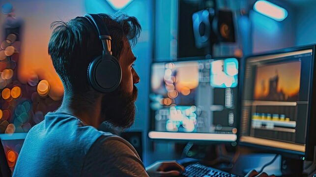 Animator Isolated with Grey Background