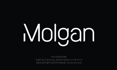 Attractive elegant Molgan Regular serif alphabet display font vector with ligature style