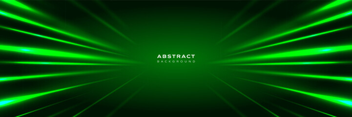 Futuristic abstract green laser light rays on dark background. Technology, sci-fi, energy, speed, and digital concept. designs, banners presentations © StudioPixel2