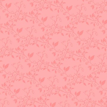 seamless pattern with pink leaf