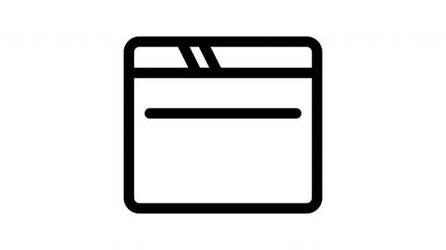 worm minimalist line animation