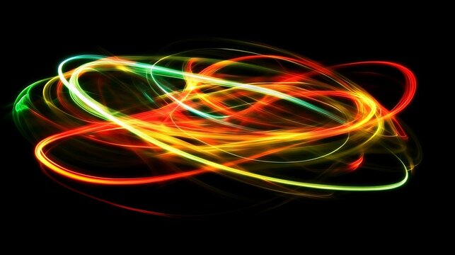 Abstract swirling light patterns