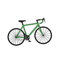 Fototapeta premium Green Bicycle Illustration
