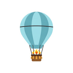 Naklejka premium Hot Air Balloon with Fire