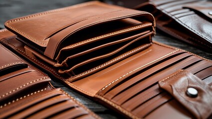 brown leather wallet