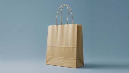 Simple Brown Paper Grocery Bag in Centered Composition with Soft Lighting and Subtle Texture Details
