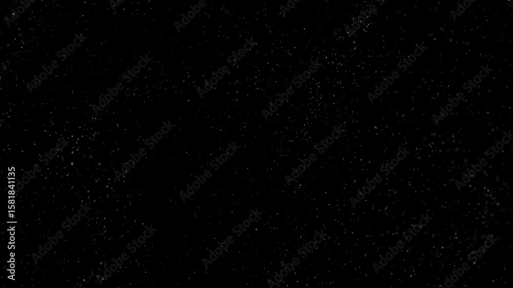 Sticker abstract cloud of dot particles loop motion on black background.