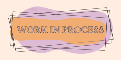 Abstract Work in Process Graphic with Geometric Shapes and Pastel Colors a Concept for Projects Under Development or Ongoing Tasks and Improvements