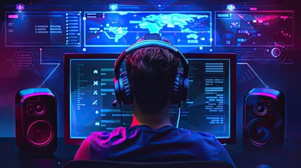 Game Developer with Copy Space