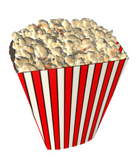 Full butter cheesy popcorn in box 