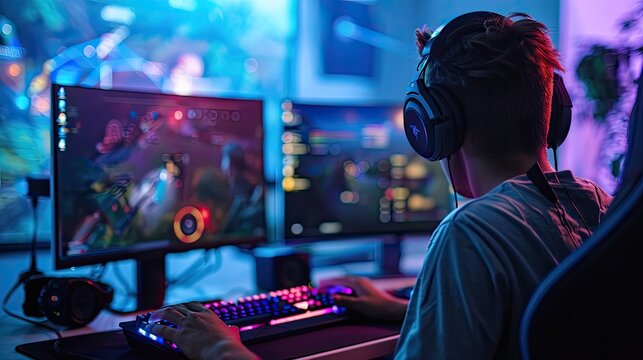 Game Developer with Copy Space