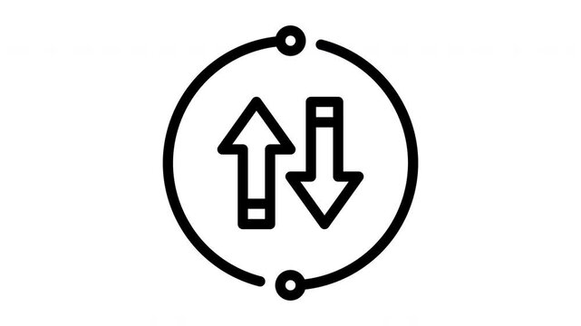 syncronization minimalist line animation