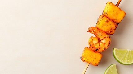 Grilled Shrimp and Pineapple Skewers with Lime