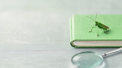 Grasshopper Study with Magnifying Glass