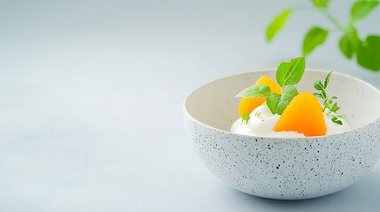 Dessert with Apricots and Mint