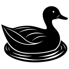 duck on white background