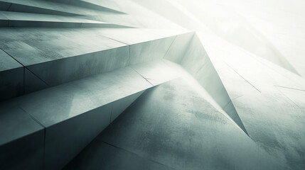Abstract architectural detail, showcasing layered, geometric concrete steps