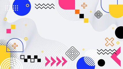 Abstract geometric design perfect for modern branding, web graphics, packaging, and textile prints. Bright colors attract attention and add vibrancy.