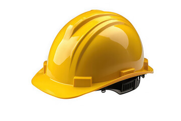 Fototapeta premium High resolution yellow construction hard hat, safety helmet, protective gear for builders and workers, png file isolated on transparent background