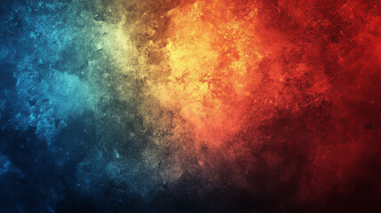 Fototapeta premium Abstract blend of fiery orange and icy blue hues