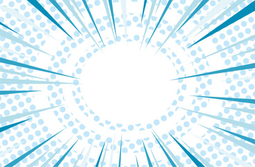 Comic Style Blue Burst Background Illustration