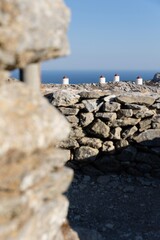 Panoramic View from the Castle of Chora in Amorgos, Greece
