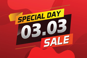 special day 03 03 word concept vector illustration with megaphone and 3d style, landing page, template, ui, web, mobile app, poster, banner, flyer, background, gift card, coupon, label, wallpaper