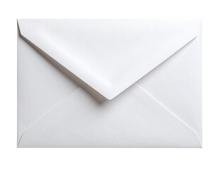  Plain White Envelope Sealed and Centered Front View isolated on transparent background PNG