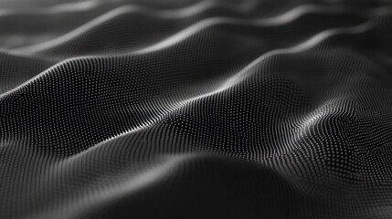 Naklejka premium Abstract grayscale textured waves