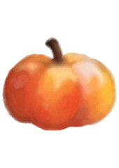 Pumpkin Watercolor Style