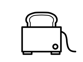 シンプルトースターアイコン（黒）